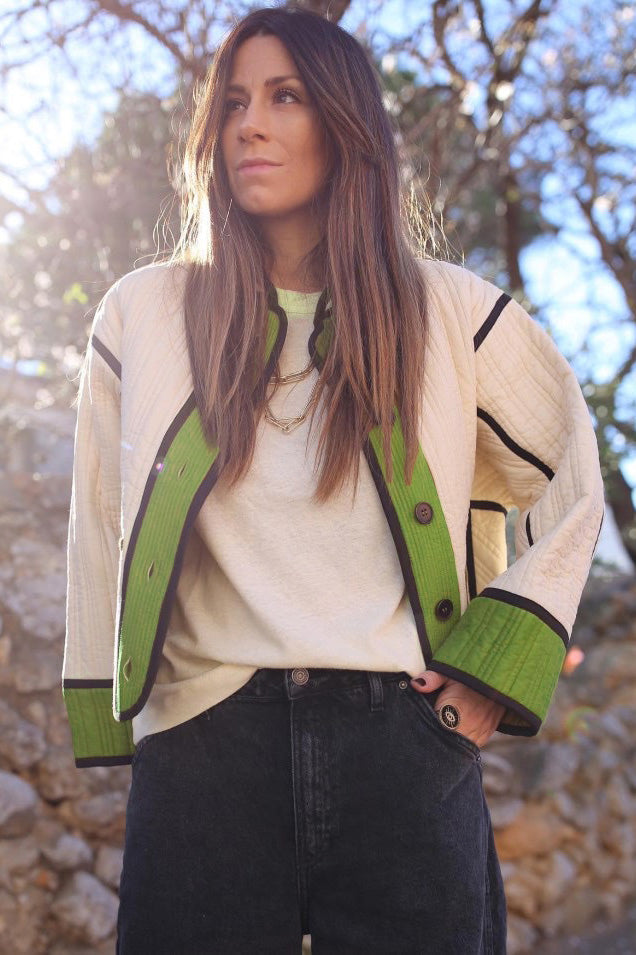 Modern Quilted Patchouli Jacket