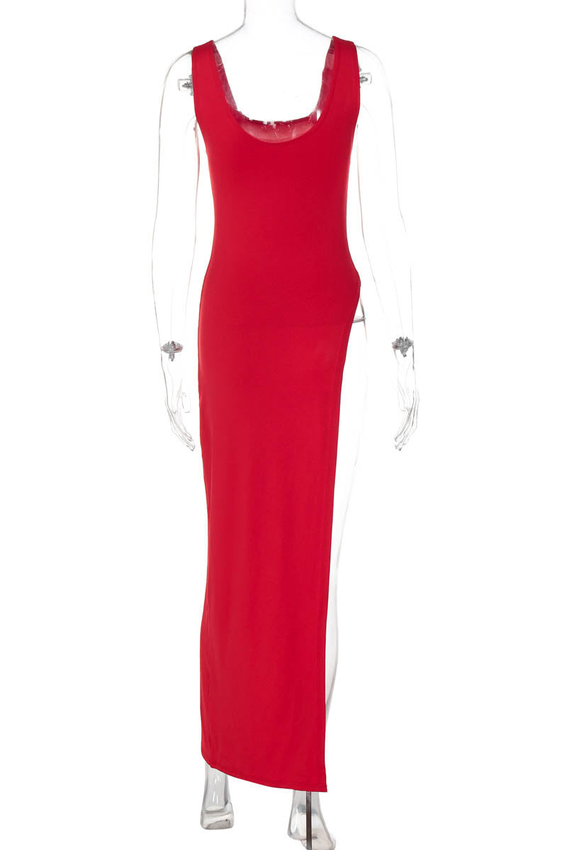 Urban Muse Slit Fitted Dress