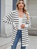 Cardigan with Stripes and Relaxed Fit