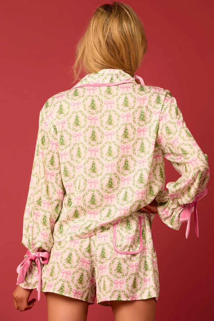 Coordinated Christmas Character Sprint Pajama Short Set