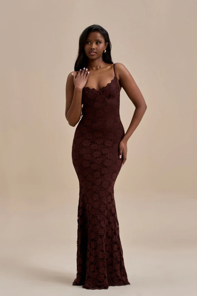 Leah Lace Maxi-Length Dress