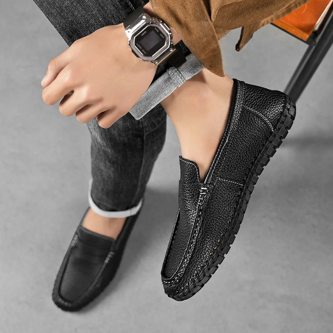 Full-Grain Leather Loafers with All-Day Comfort