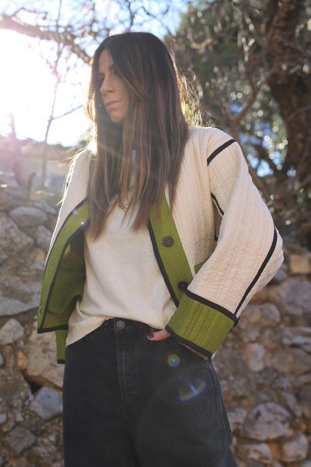 Modern Quilted Patchouli Jacket