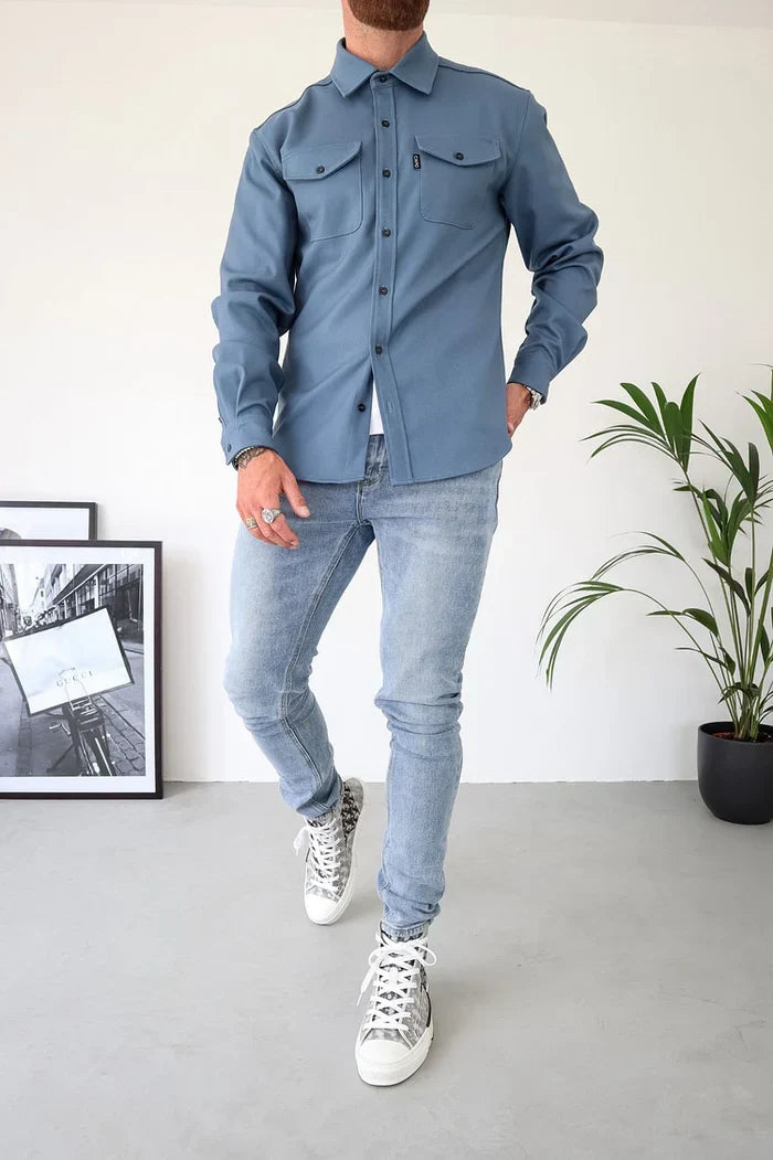 Shirt Jacket with Button Front