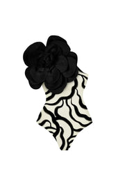 Black Floral Swimsuit