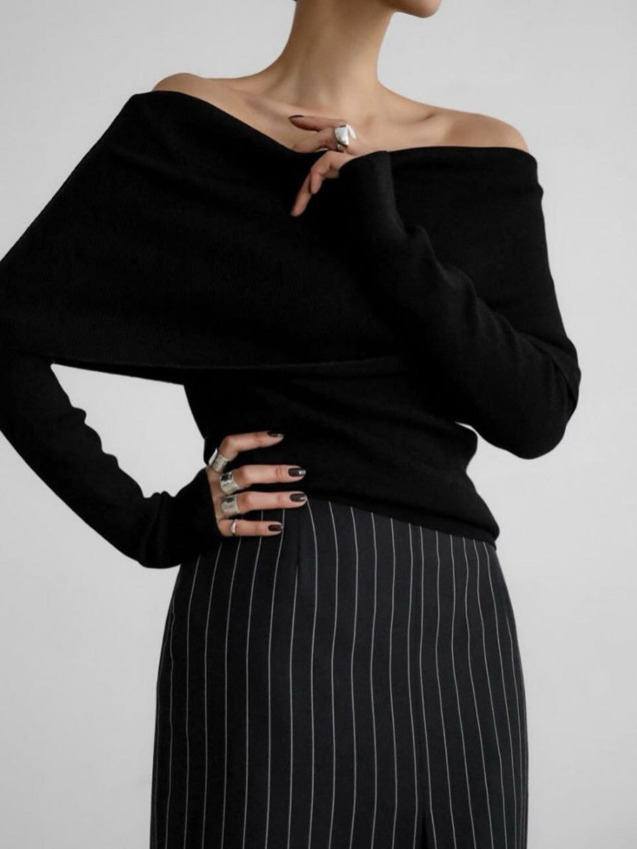 Modern Minimal Cream Knit Sweater