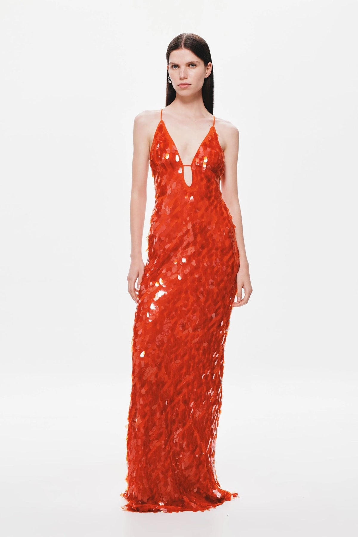 Modern Glittery Dress with Thin Straps
