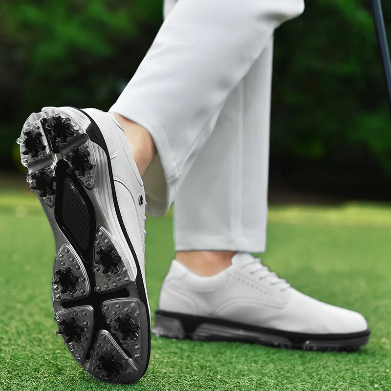 Full-Grain Leather Shoes with Waterproof Build