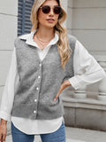 Lightweight Vest with Button Closure and Relaxed Fit