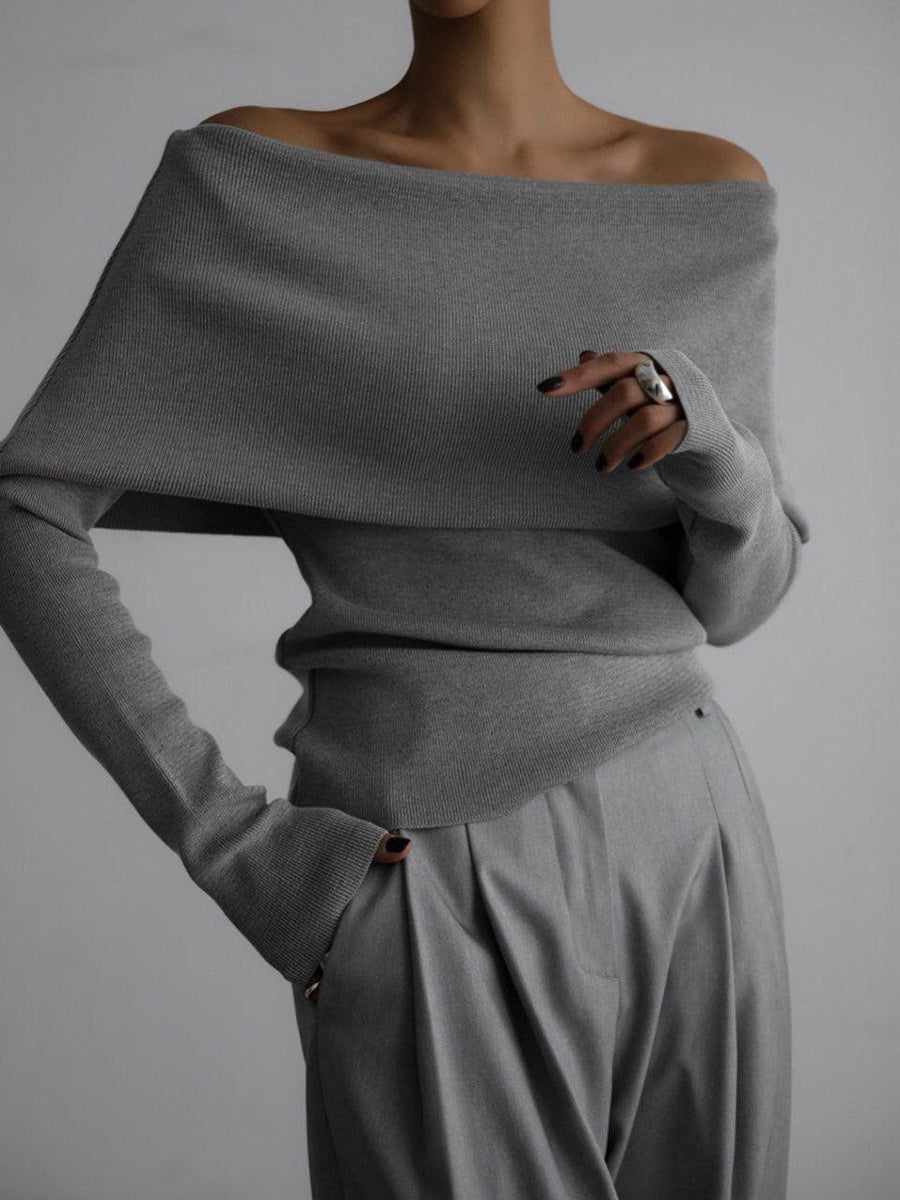 Modern Minimal Cream Knit Sweater