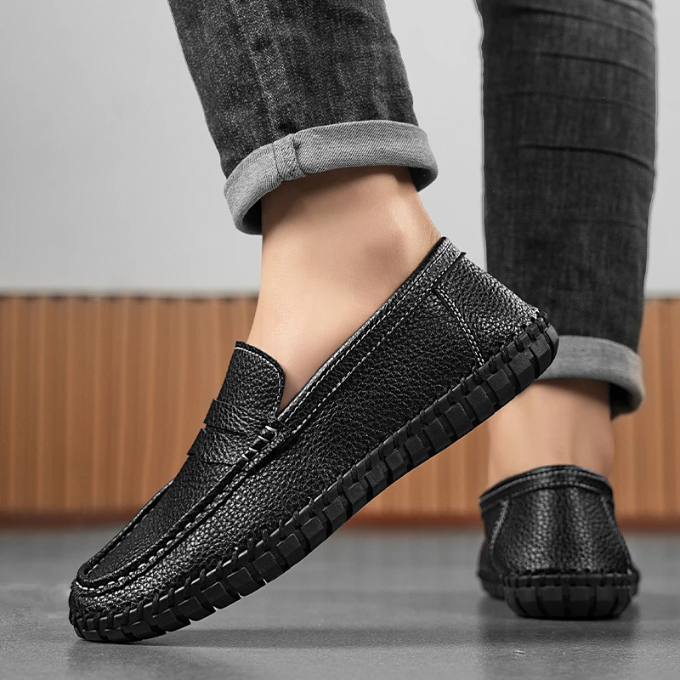 Full-Grain Leather Loafers with All-Day Comfort
