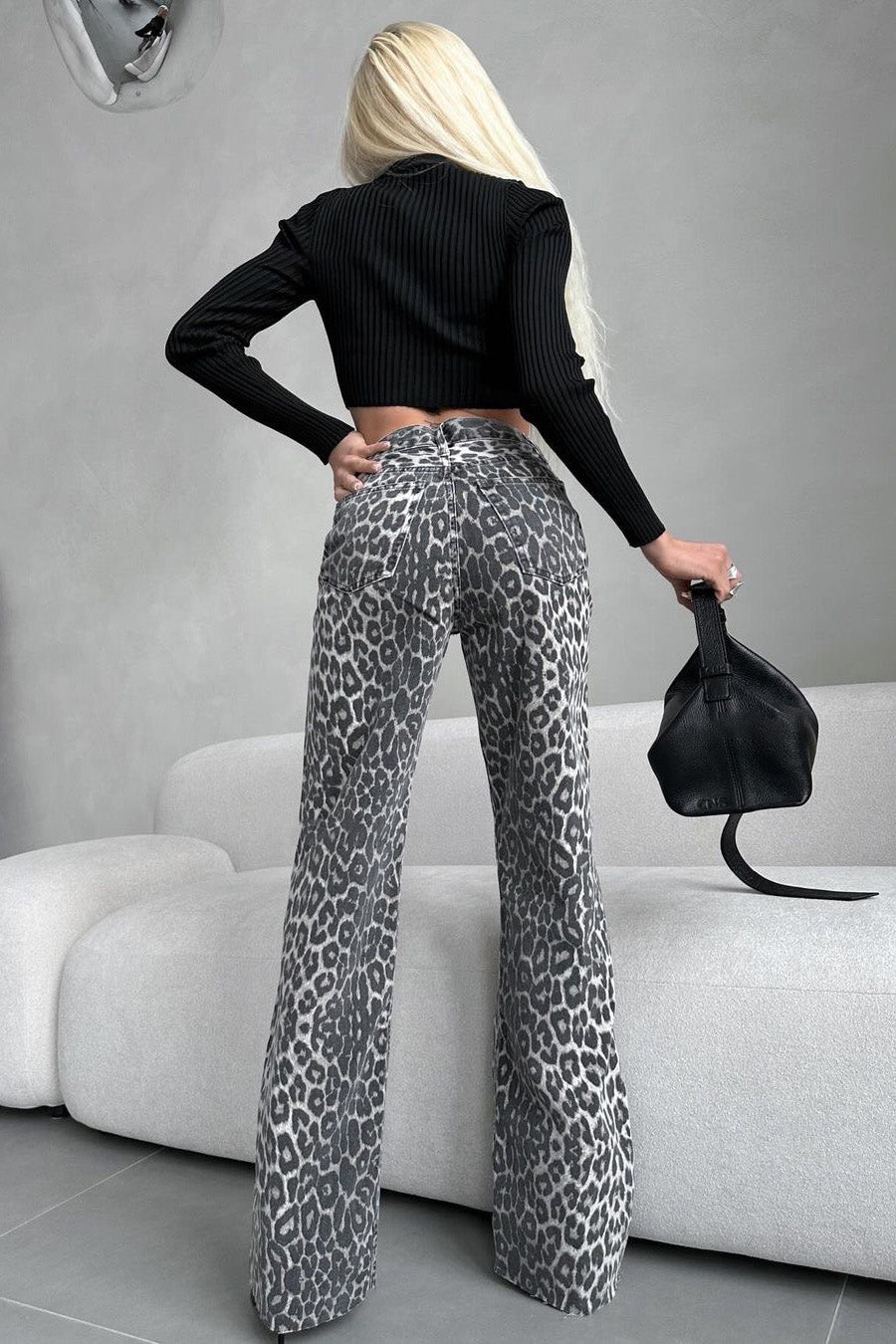 Modern Leopard High-Waisted Jeans