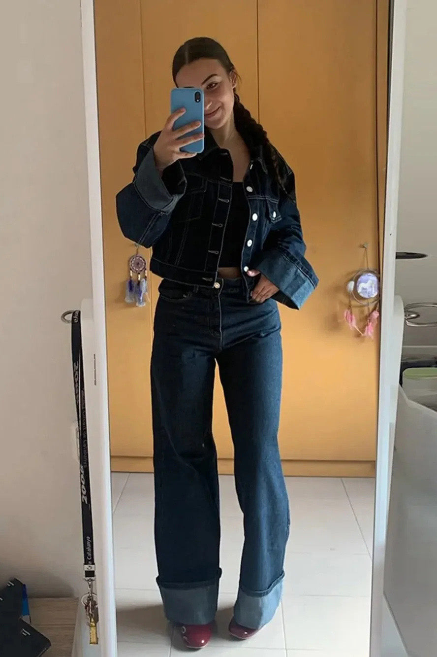 Coordinated 90s Retro Denim Set