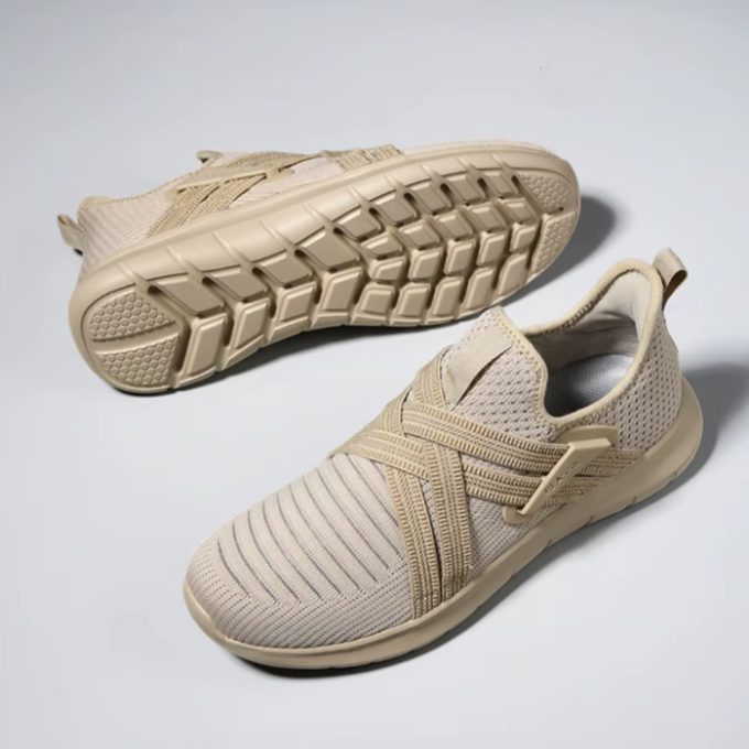 Knit Slip-On Shoes with Cushioned Sole