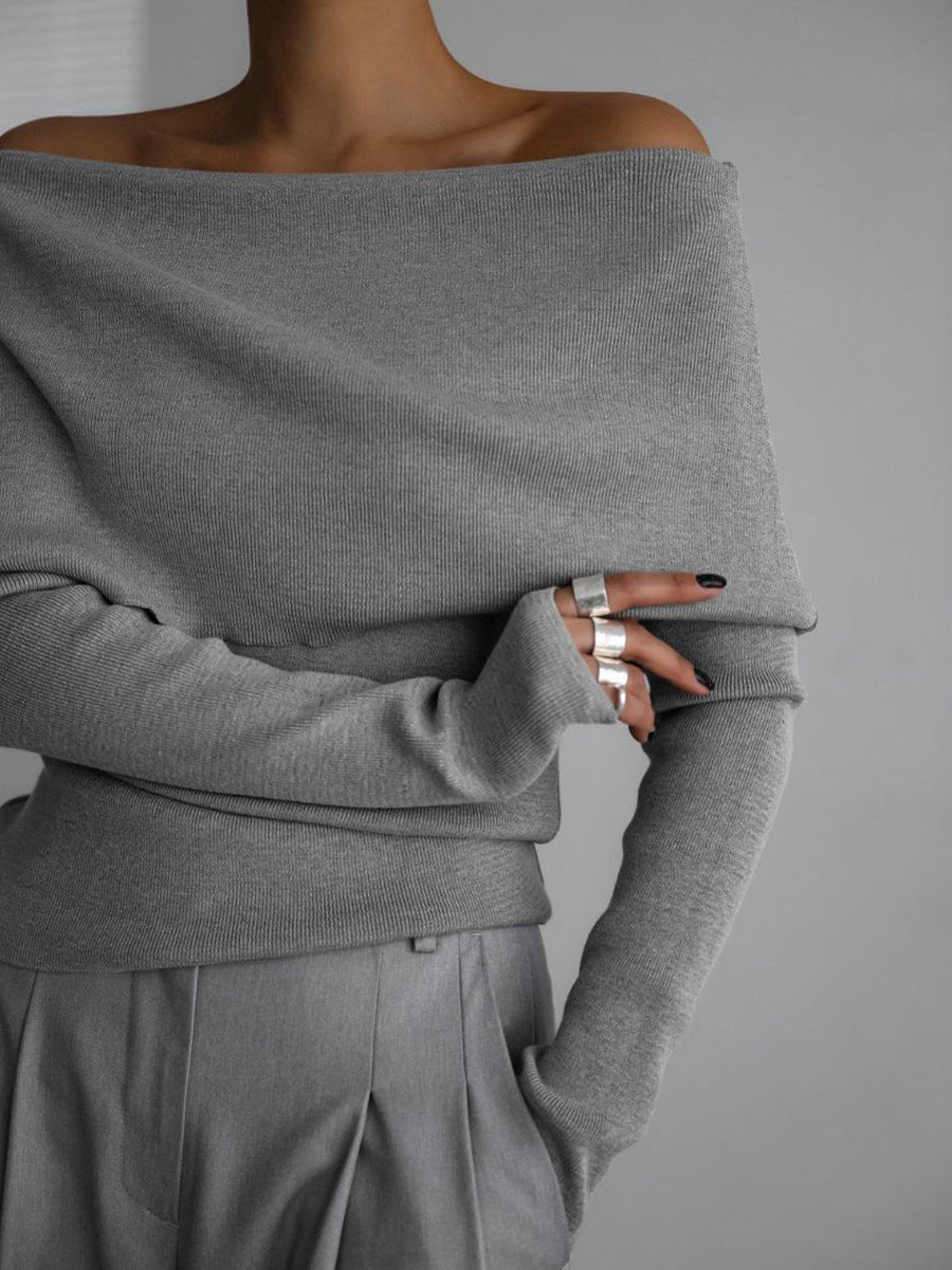 Modern Minimal Cream Knit Sweater