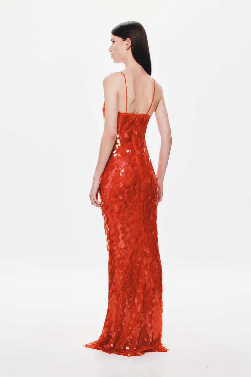 Modern Glittery Dress with Thin Straps