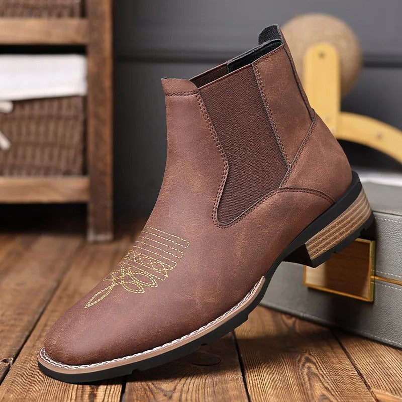 Chelsea Boots with Stacked Heel