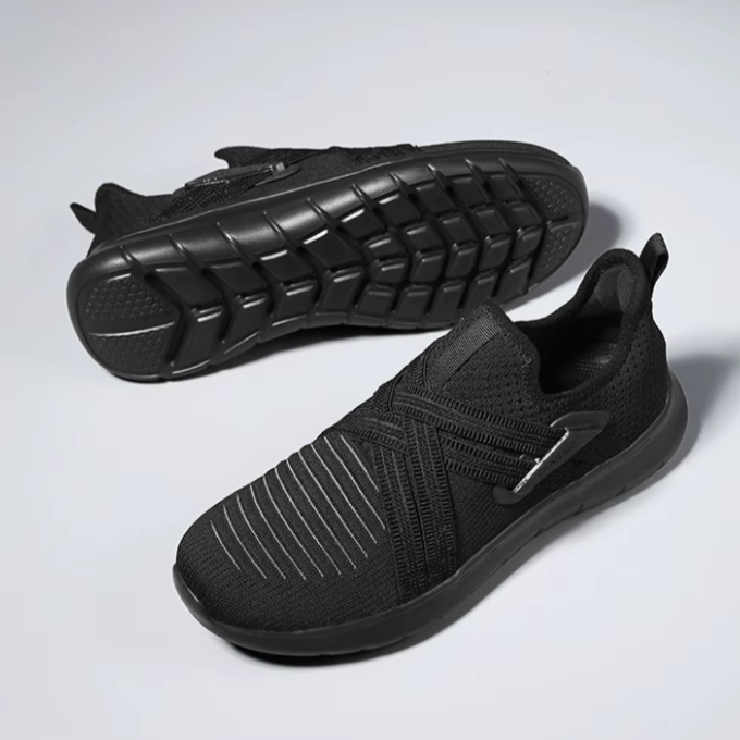 Knit Slip-On Shoes with Cushioned Sole