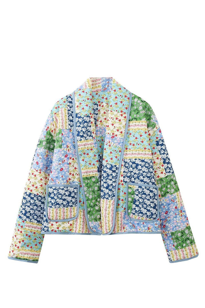 Flower pattern cotton jacket