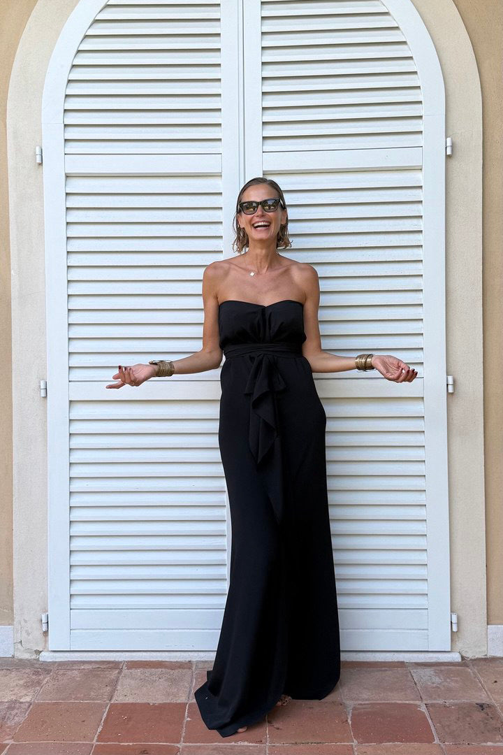 Modern Flowing Asymmetric Caftan With Belt