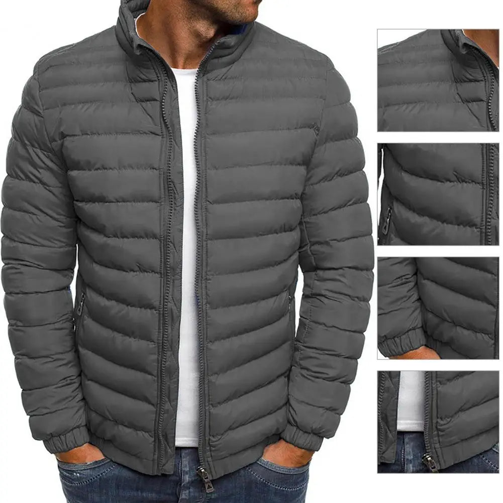 Denim Jacket with Stand Collar