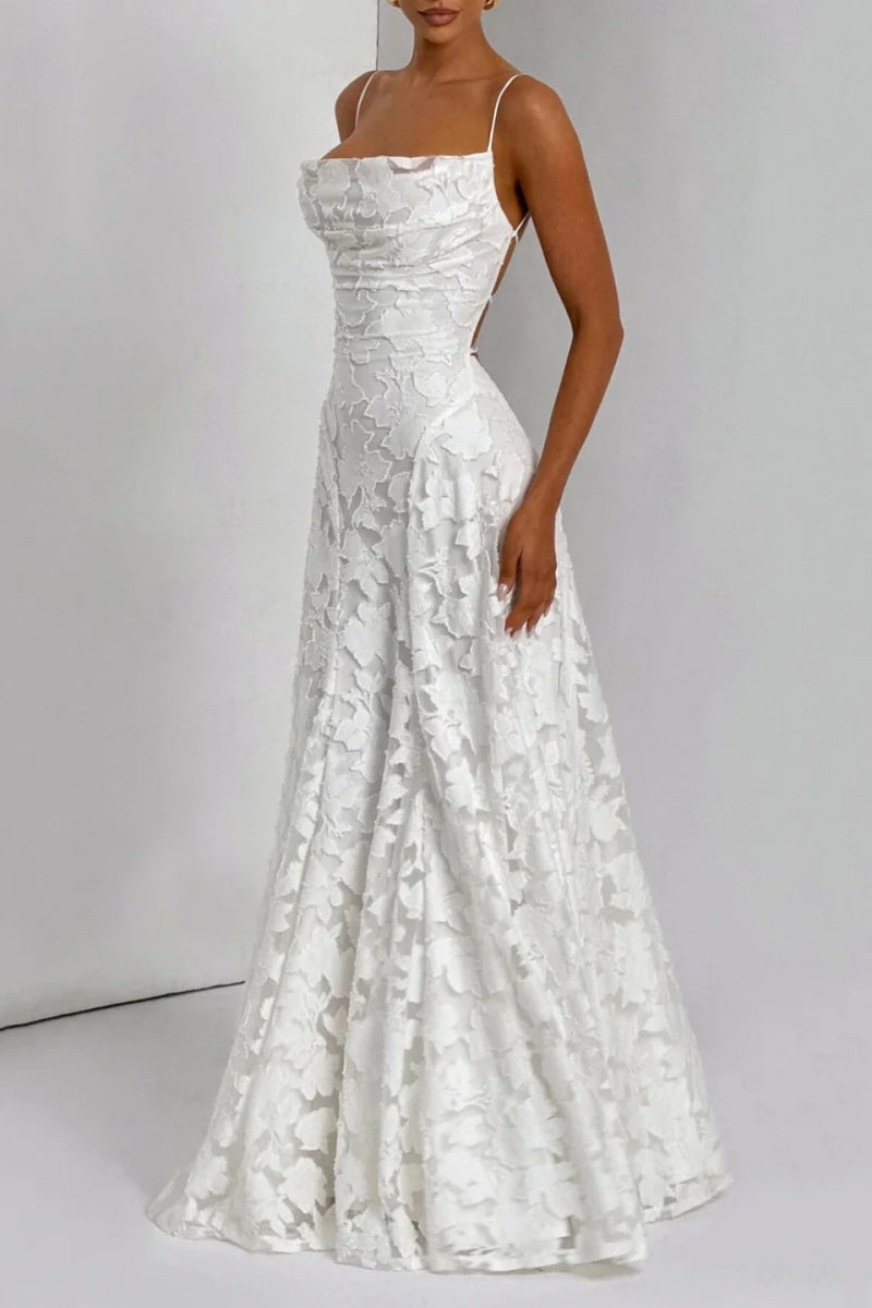 Jacquard Maxi-Length Dress