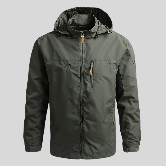 Water-Resistant Jacket with Zip Front