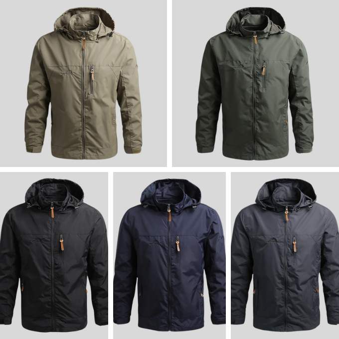 Water-Resistant Jacket with Zip Front