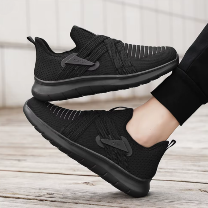 Knit Slip-On Shoes with Cushioned Sole