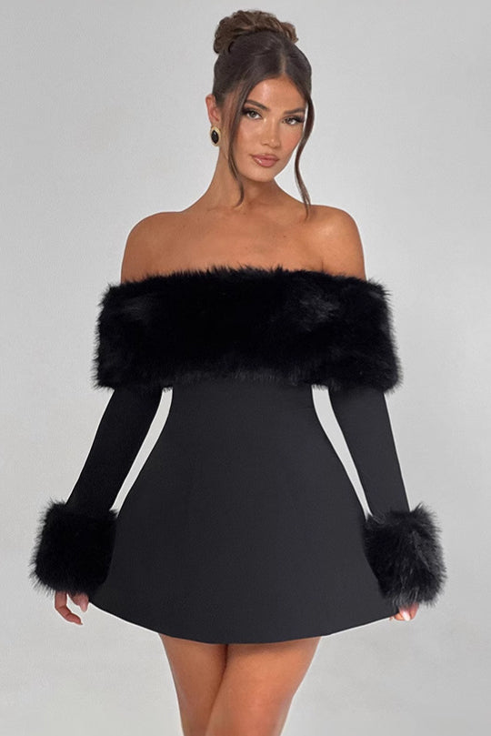 One-shoulder Slim Sexy Mini-Length Dress