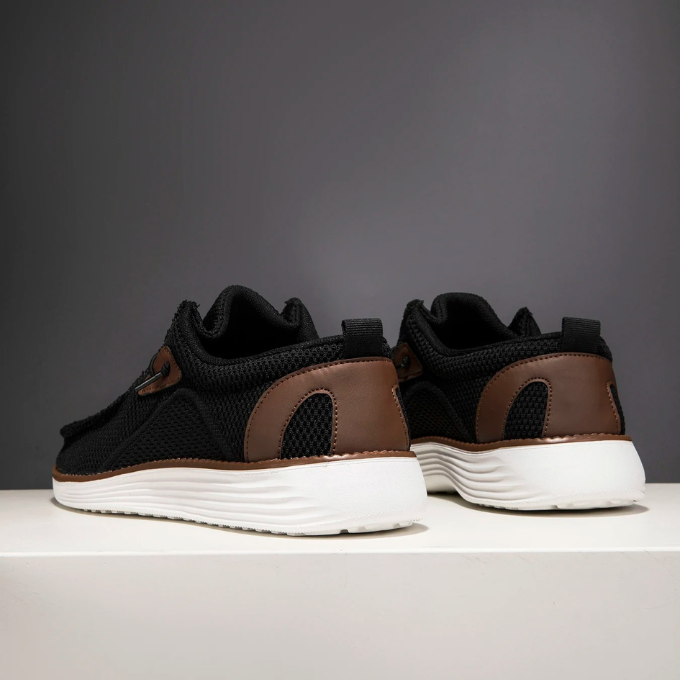 Mesh Loafers with Woven Detail