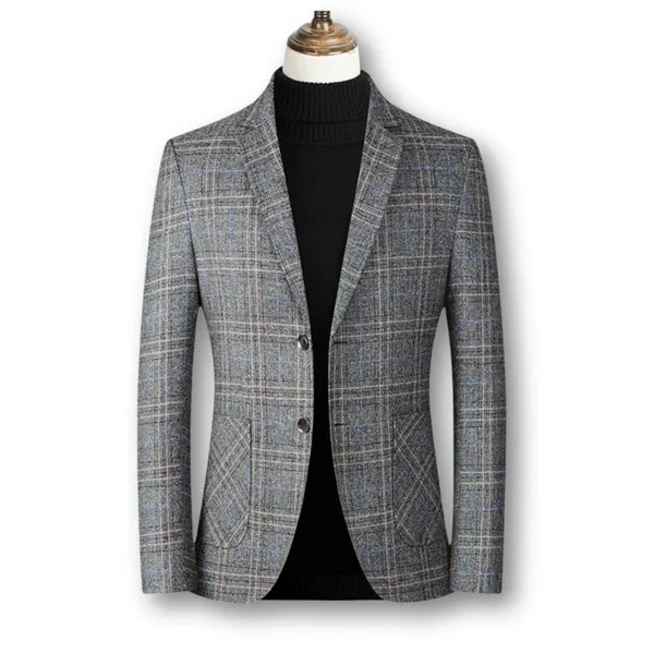 Classic Blazer with Textured Knit