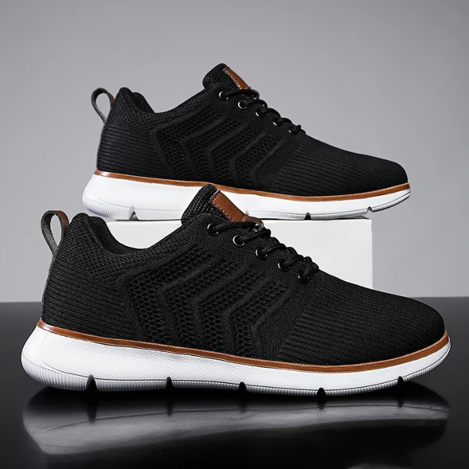 Mesh Knit Sneakers with Reinforced Stitching