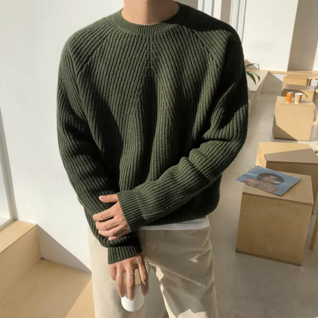 Breathable Wool Blend Sweater with Lightweight Feel
