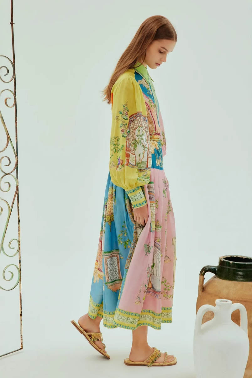 Modern Serene Graffiti Window Dress