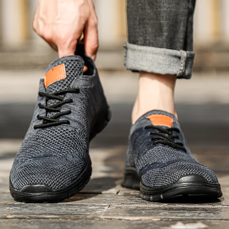 Mesh Knit Sneakers with Shock-Absorbing Sole