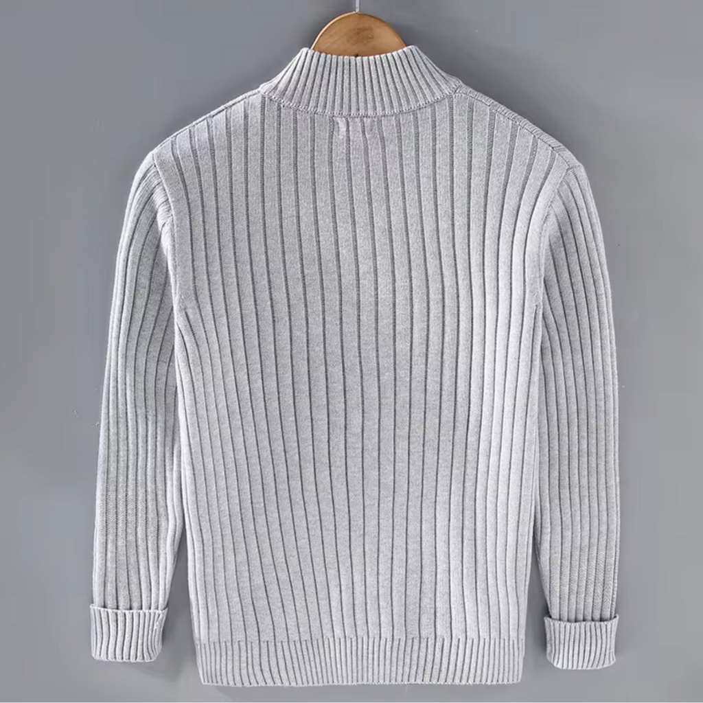 Knit Cardigan with Zip Front