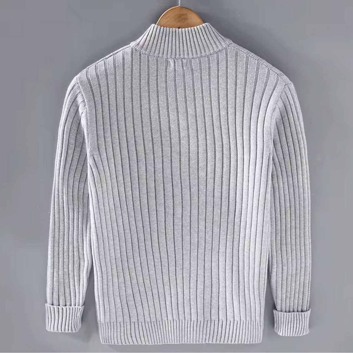 Knit Cardigan with Zip Front