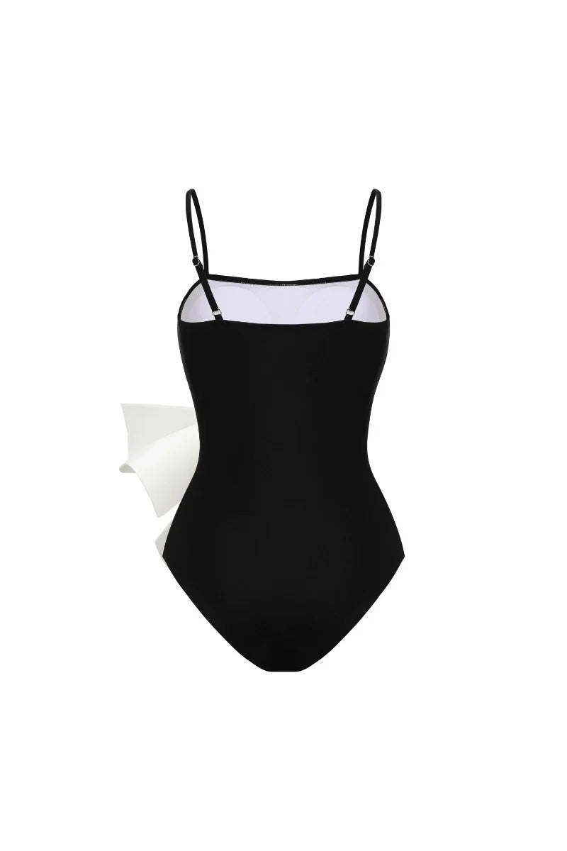 Modern Bow Detail Sweetheart One Piece Swimsuit