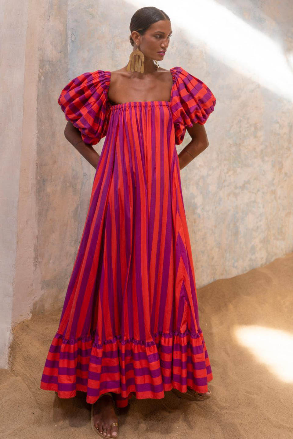 Modern Vermilion Waltz Strapless Dress