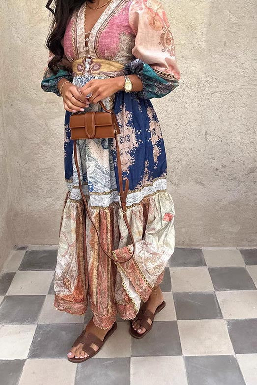 Modern Retro Print Ethnic Style Dress