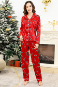 Coordinated Christmas Candy Pattern Pajama Set