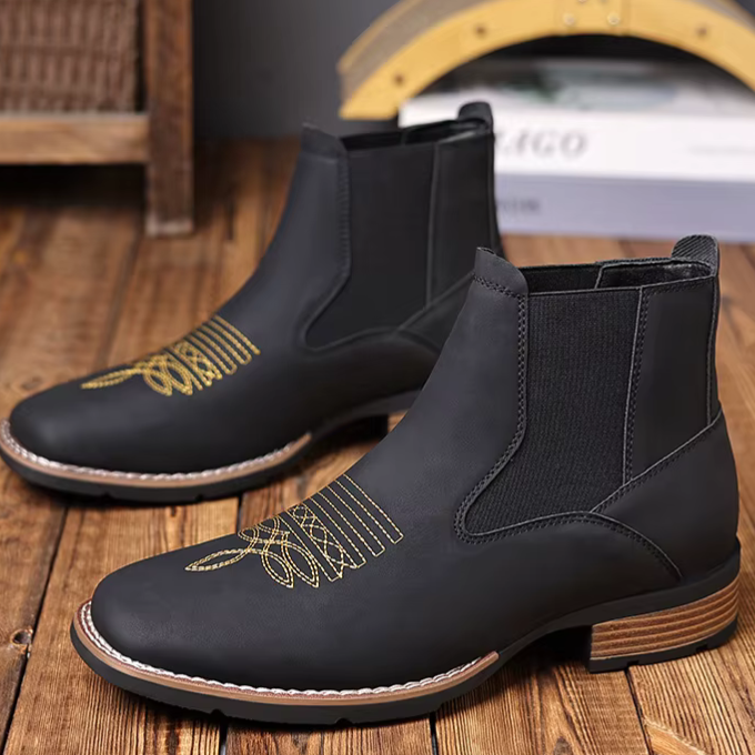 Chelsea Boots with Stacked Heel