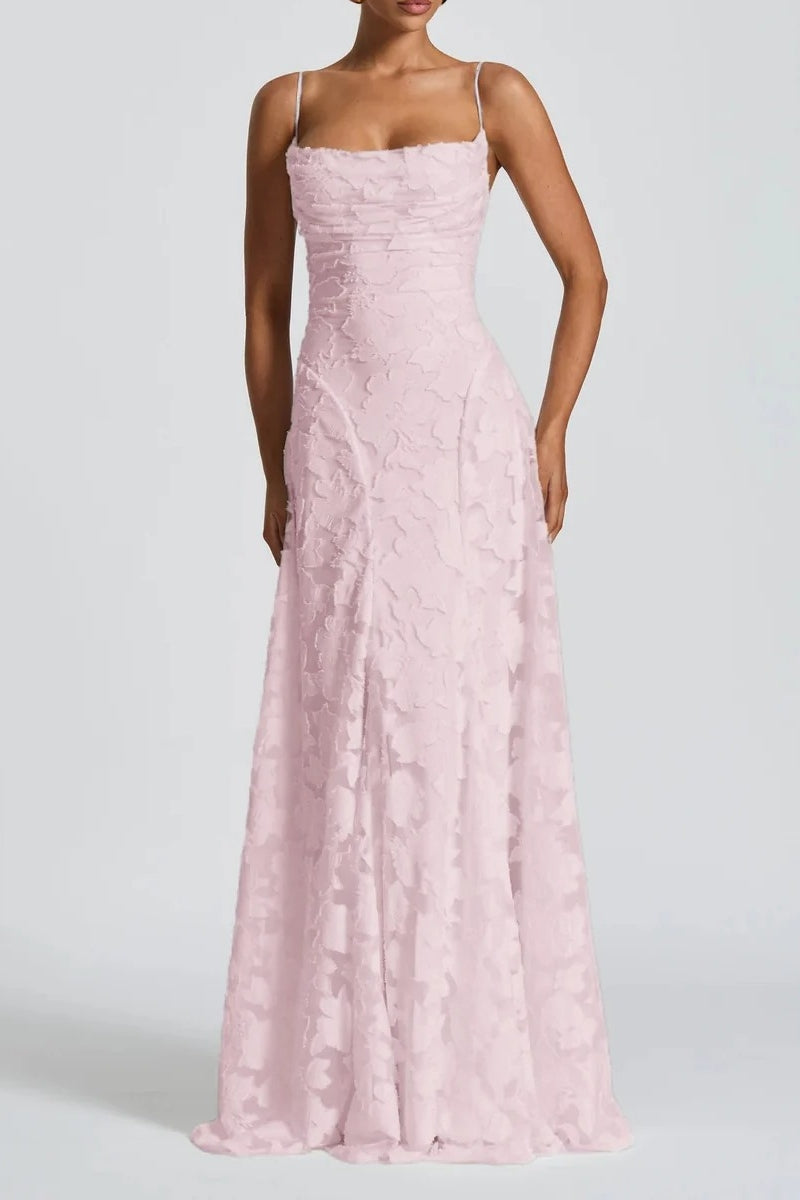 Jacquard Maxi-Length Dress