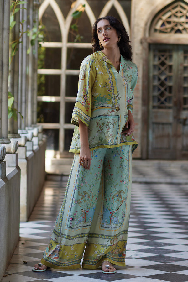 Flair Fusion Flowers Trousers Set