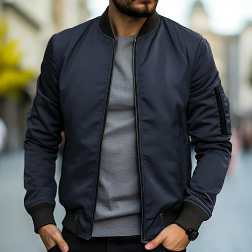 Breathable Polyester Bomber Jacket