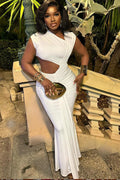 Versatile Formal Asymmetric Maxi-Length Dress