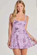 Glam Night Sequined Slip Mini-Length Dress