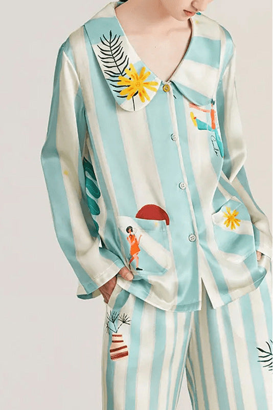 Coordinated Forest Walk Long Pajama Set