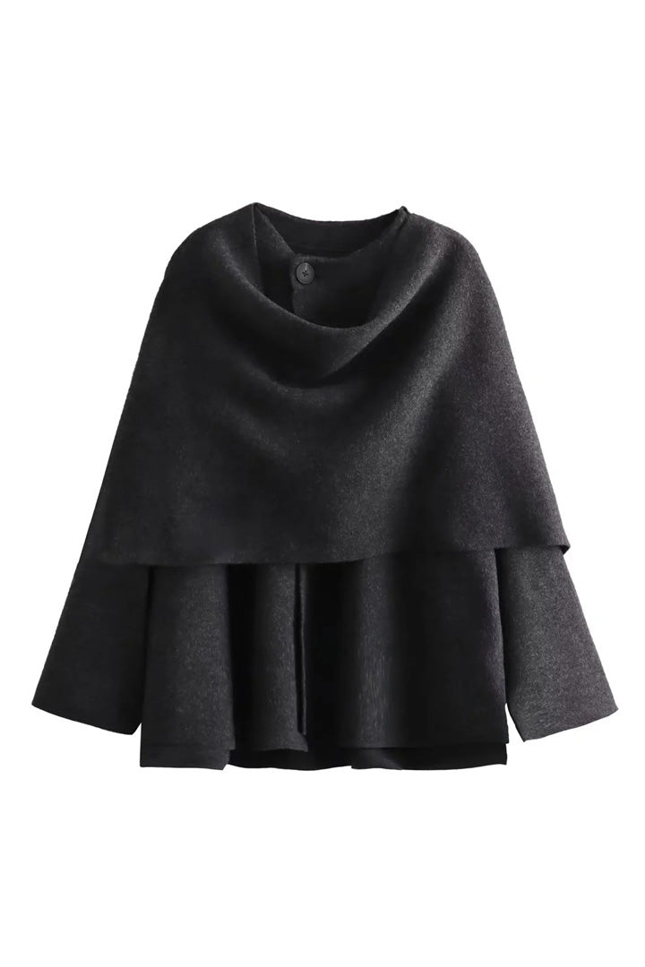 Modern Asymmetrical Scarf Jacket
